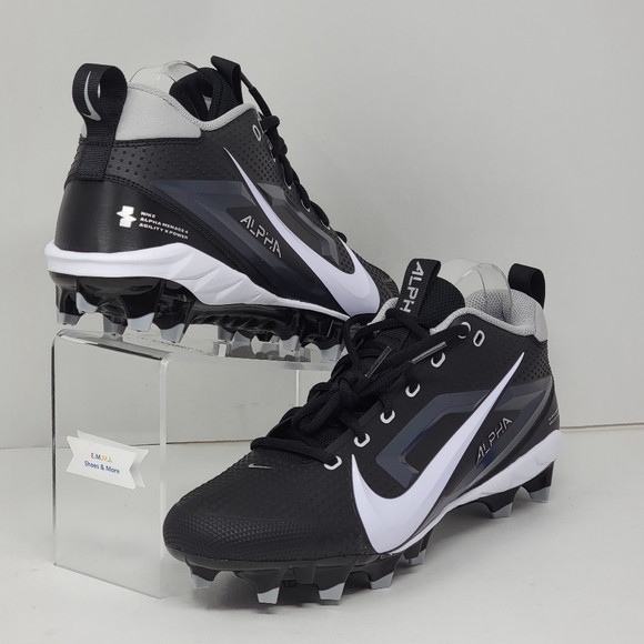 Nike Alpha Menace 4 Varsity Men’s Football Cleats Black FN0027-001 Size 11 New - Picture 5 of 9